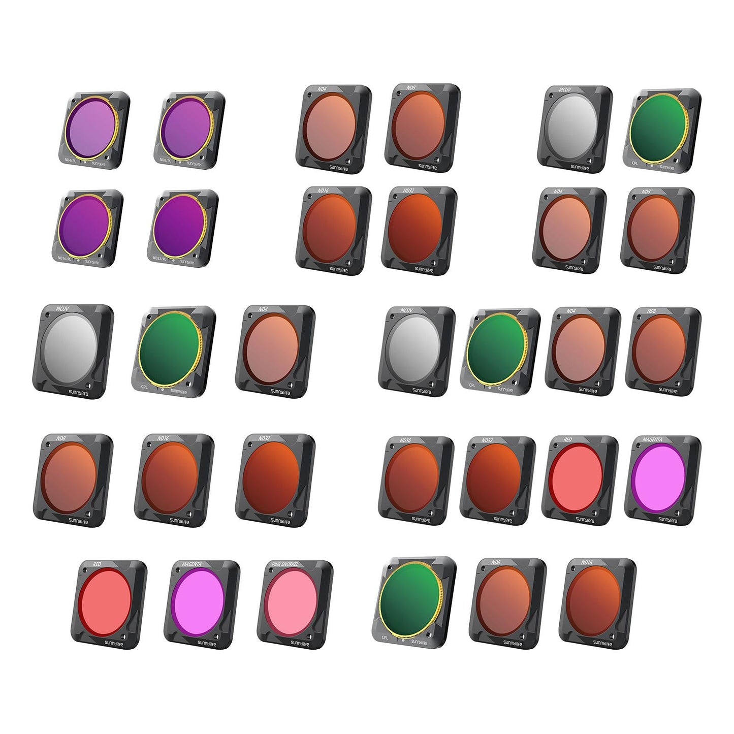 3 Pieces Diving Filter Magnetic Oil-Proof Anodizing Process for Insta 360