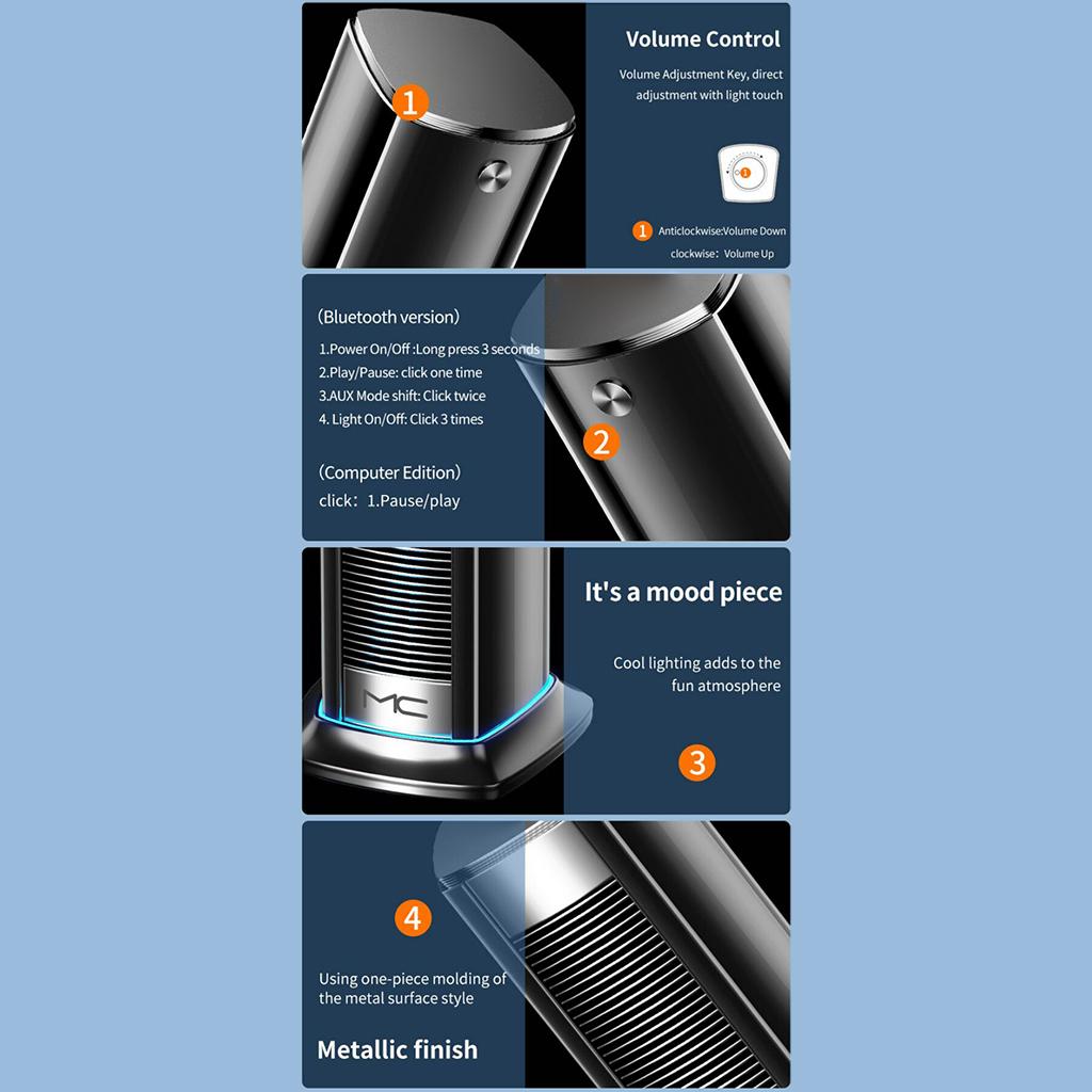 2Pcs Wireless Bluetooth Speaker Sound Box Sound Bass Waterproof Black