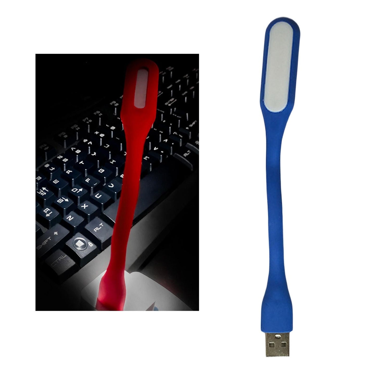 Flexible LED Light Lamp Portable Adjustable for Laptop Eye Care blue