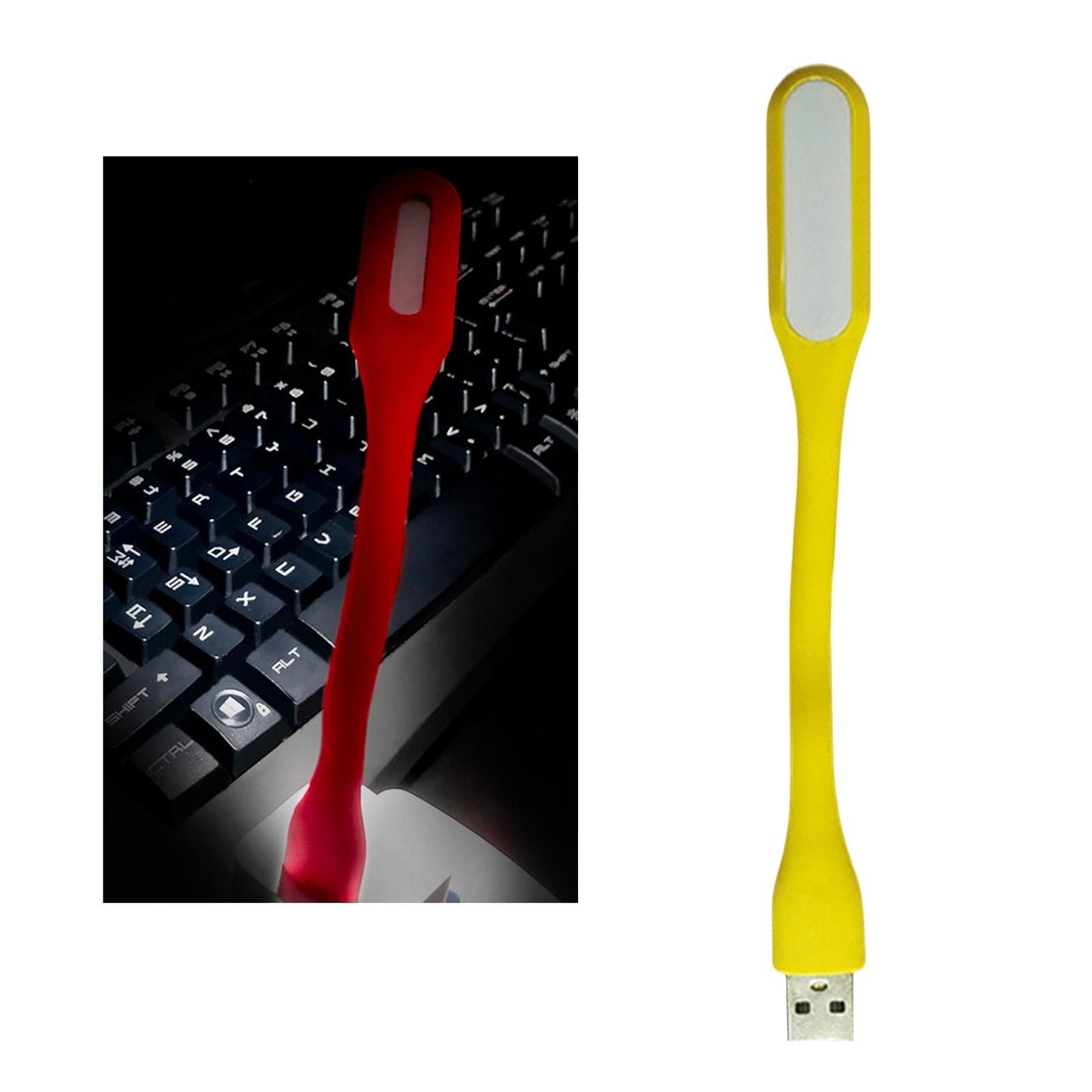Flexible LED Light Lamp Portable Adjustable for Laptop Eye Care yellow