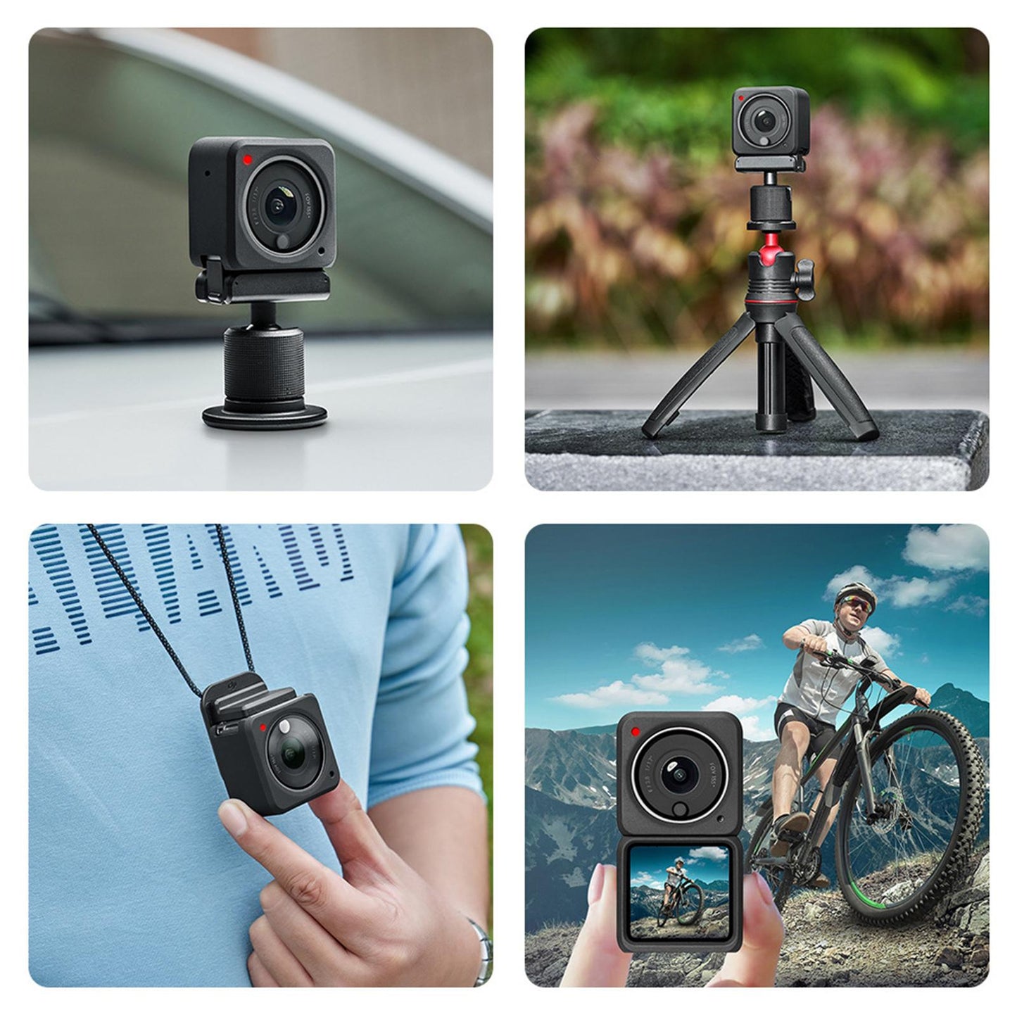 2PCS Anti-Drop Protective Case Magnetic Snap-In for DJI Action 2 Cameras