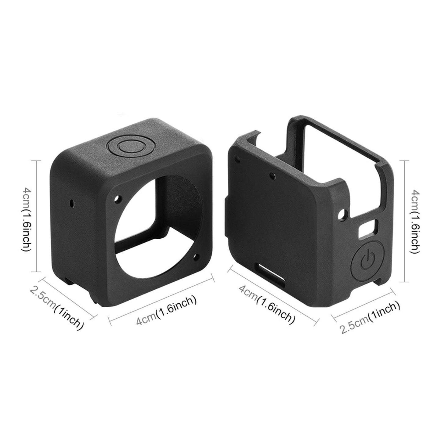 2PCS Anti-Drop Protective Case Magnetic Snap-In for DJI Action 2 Cameras