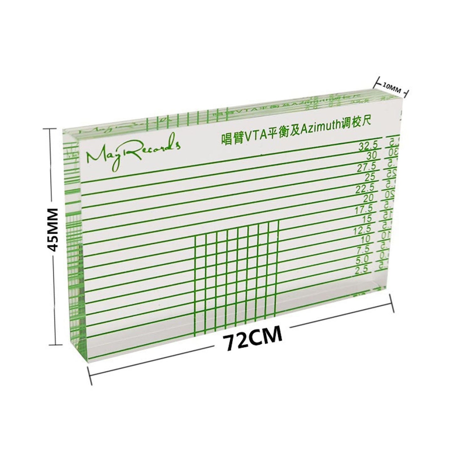 Cartridge Azimuth Alignment Ruler Headshell Alignment Block Hi-Fi