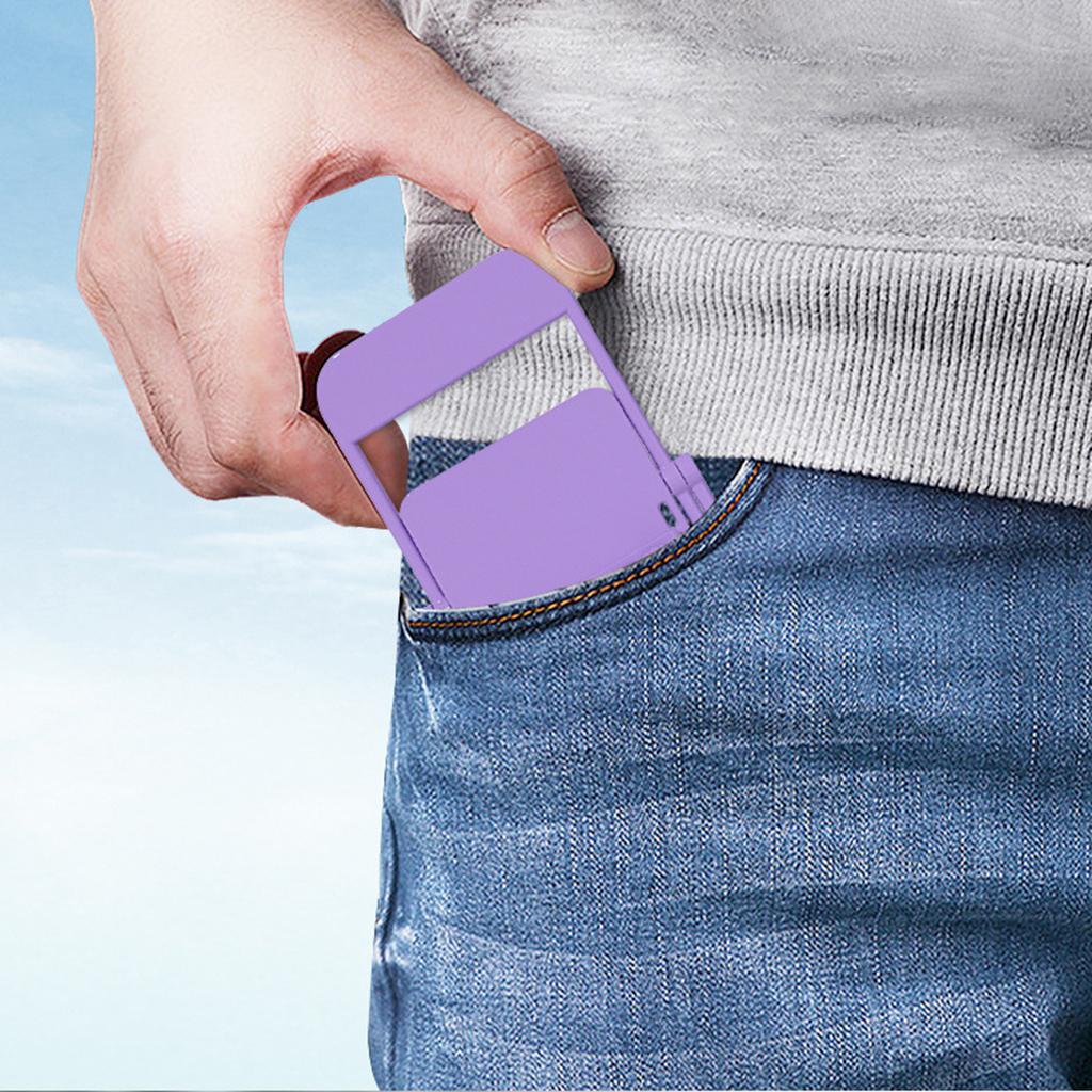 Mini Chair Phone Holder Portable Ornament Angle Adjustable for Desktop Purple