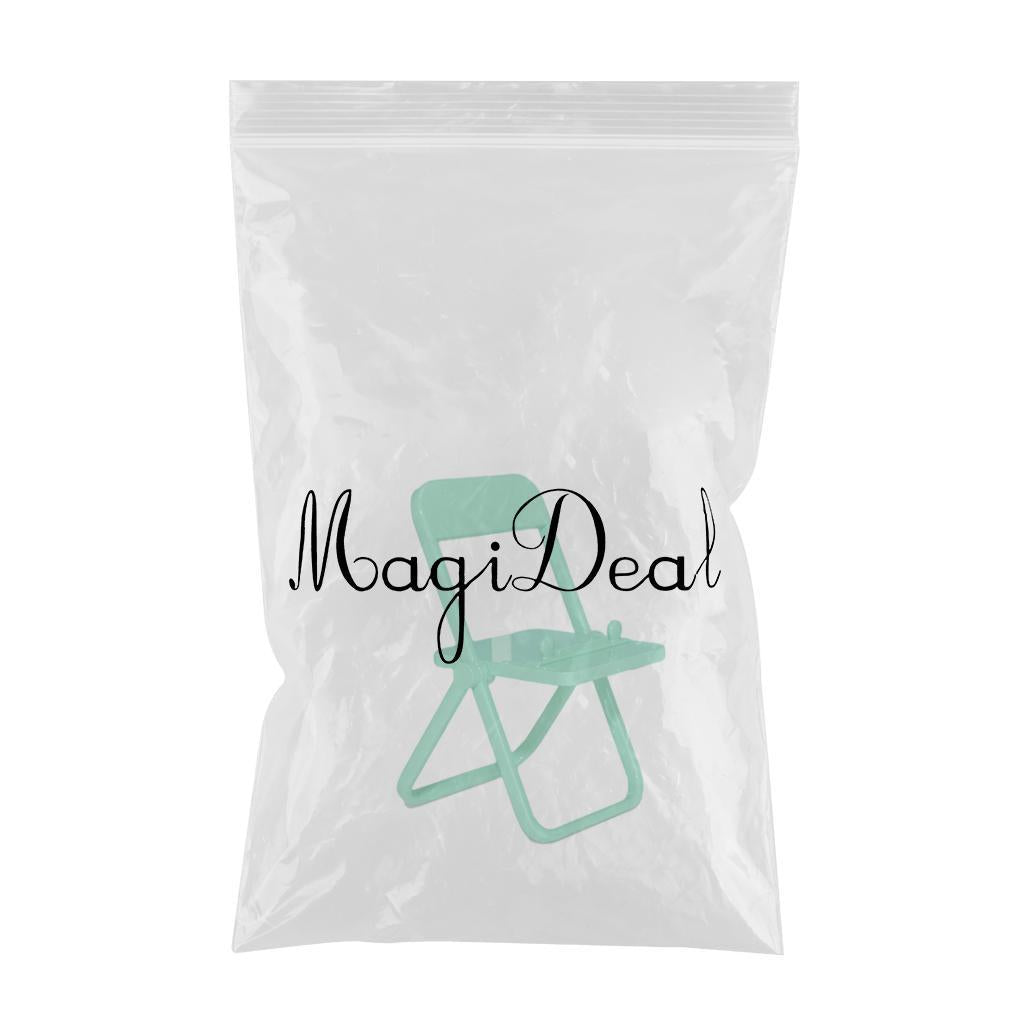 Mini Chair Phone Holder Portable Ornament Angle Adjustable for Desktop Green