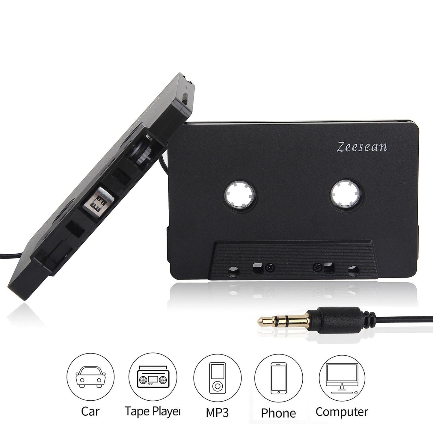 Bluetooth Wireless Car Cassette Receiver 3.5mm for Boombox RV Audio Stereo