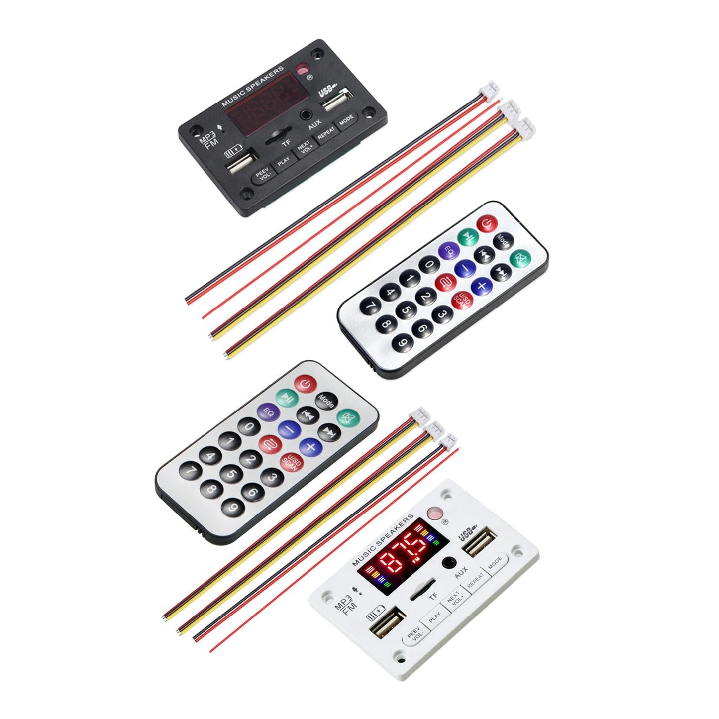 MP3 Player Decoding Board Module Auto Hands-Free MP3 Player Accessories Black