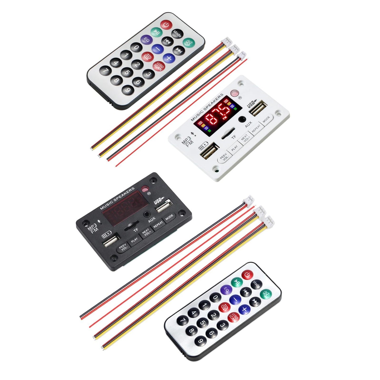 MP3 Player Decoding Board Module Auto Hands-Free MP3 Player Accessories Black