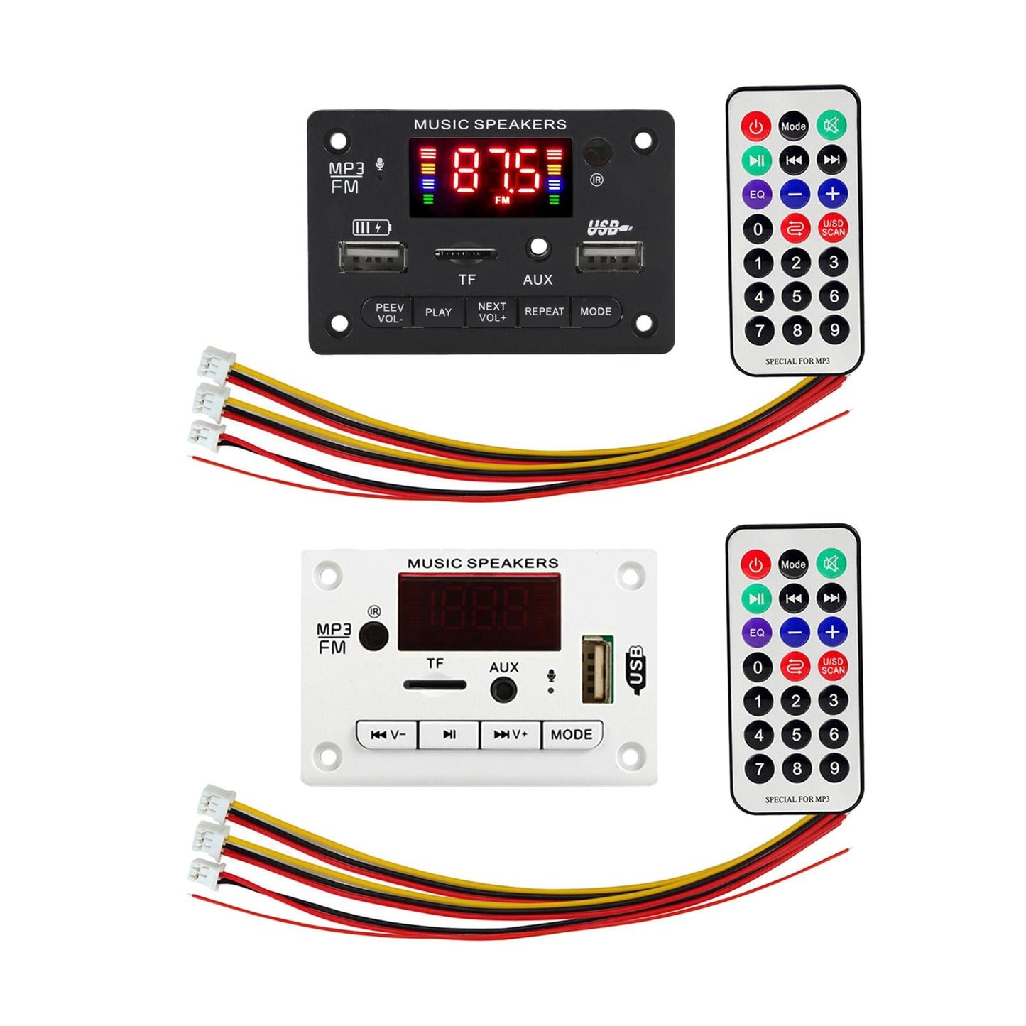 MP3 Player Decoding Board Module Auto Hands-Free MP3 Player Accessories Black