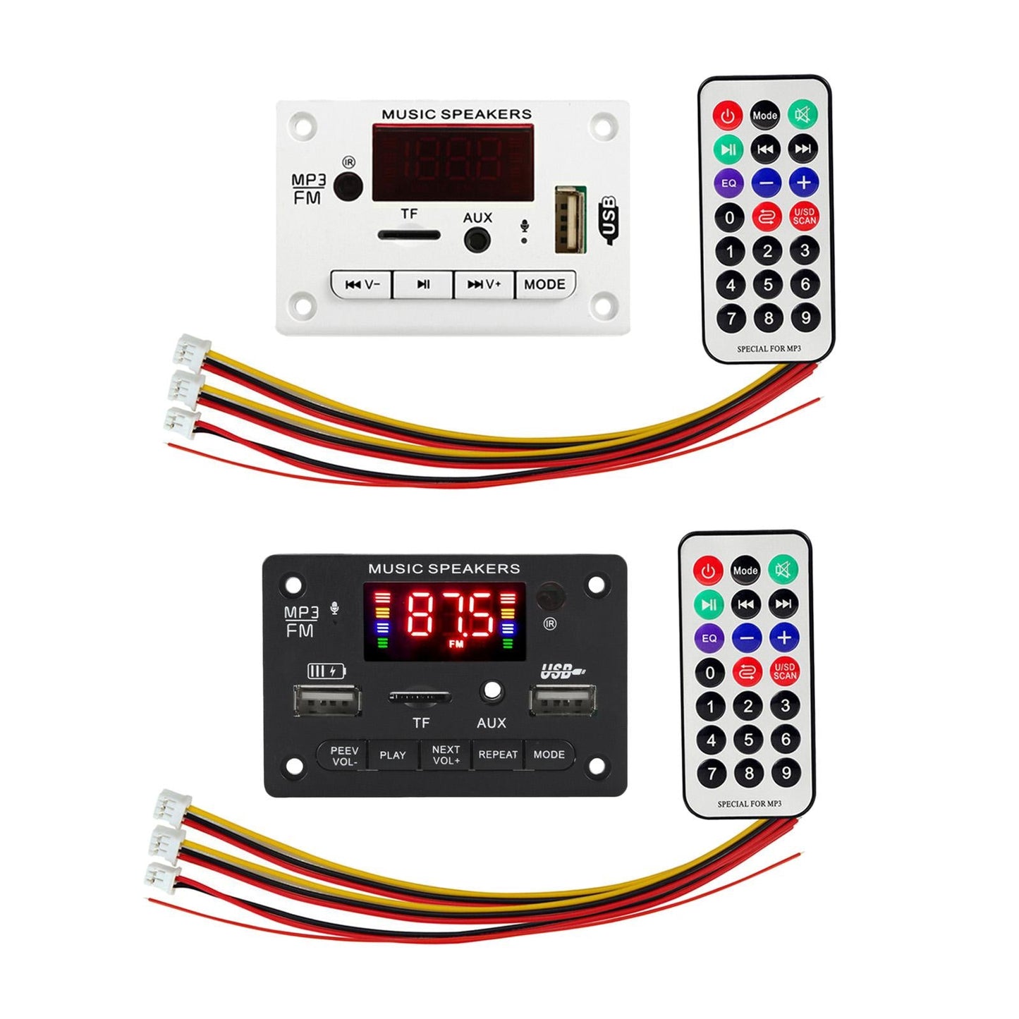 MP3 Player Decoding Board Module Auto Hands-Free MP3 Player Accessories Black