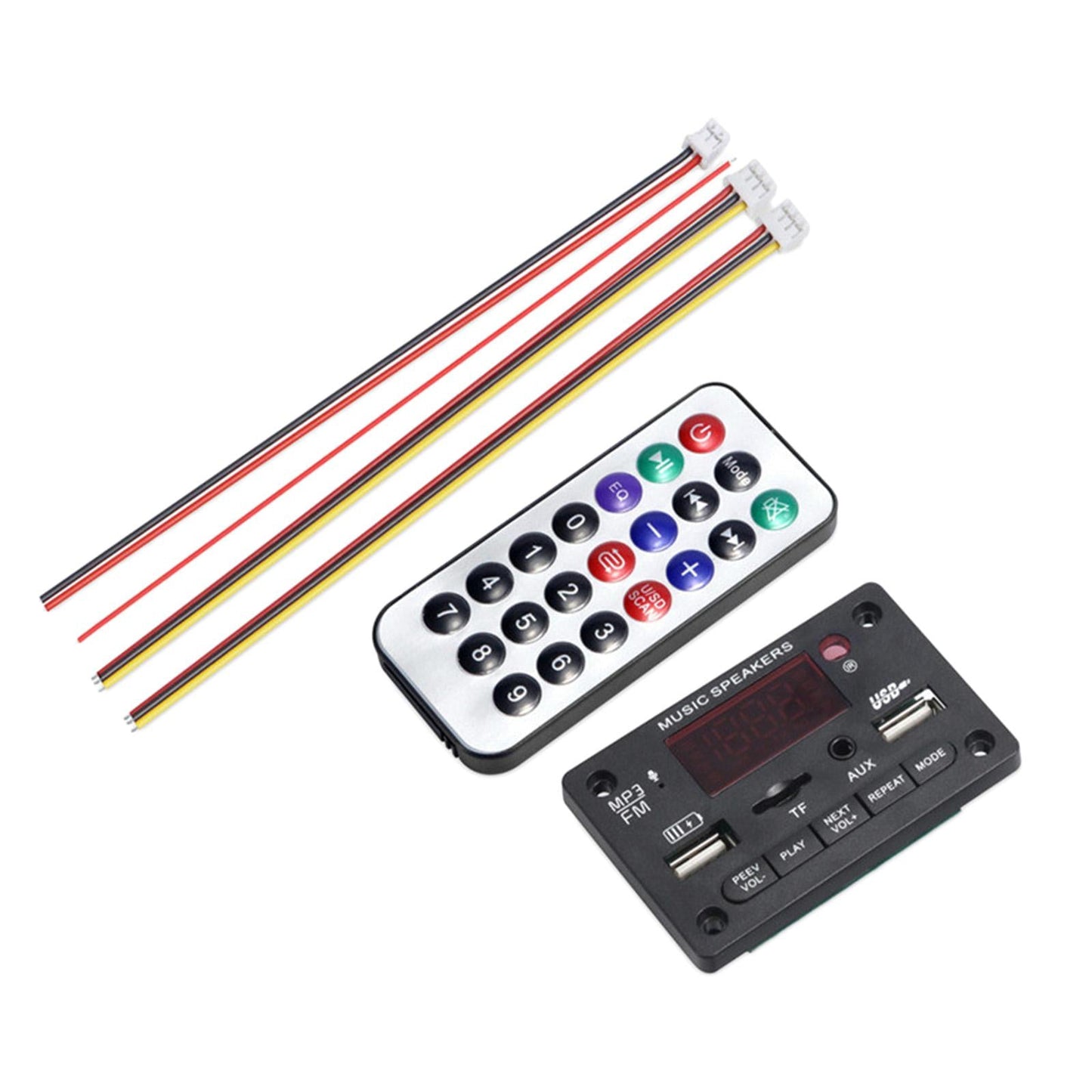 MP3 Player Decoding Board Module Auto Hands-Free MP3 Player Accessories Black