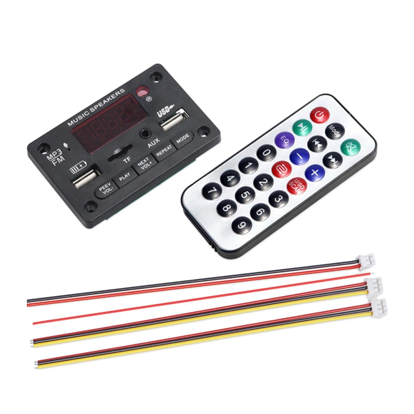 MP3 Player Decoding Board Module Auto Hands-Free MP3 Player Accessories Black