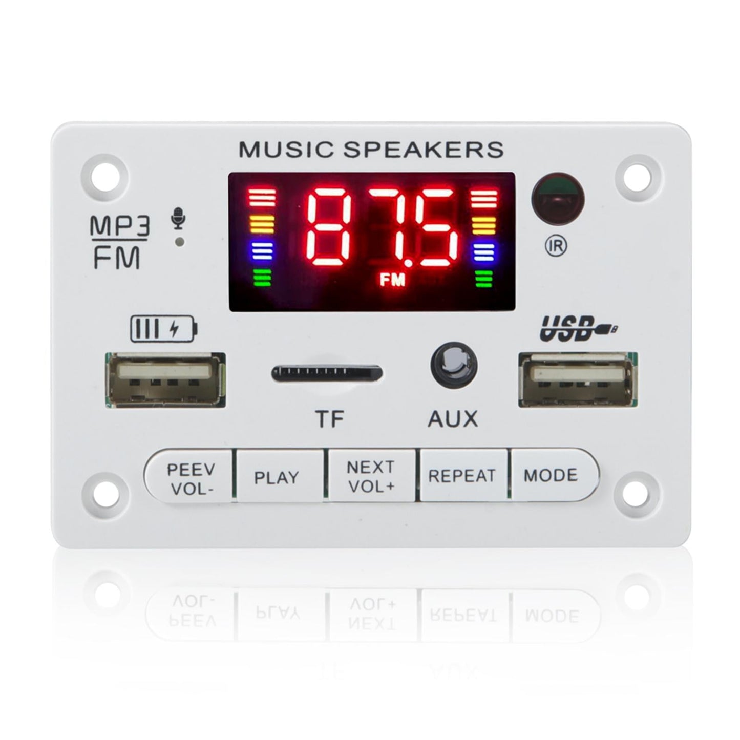 MP3 Player Decoding Board Module Auto Hands-Free MP3 Player Accessories White