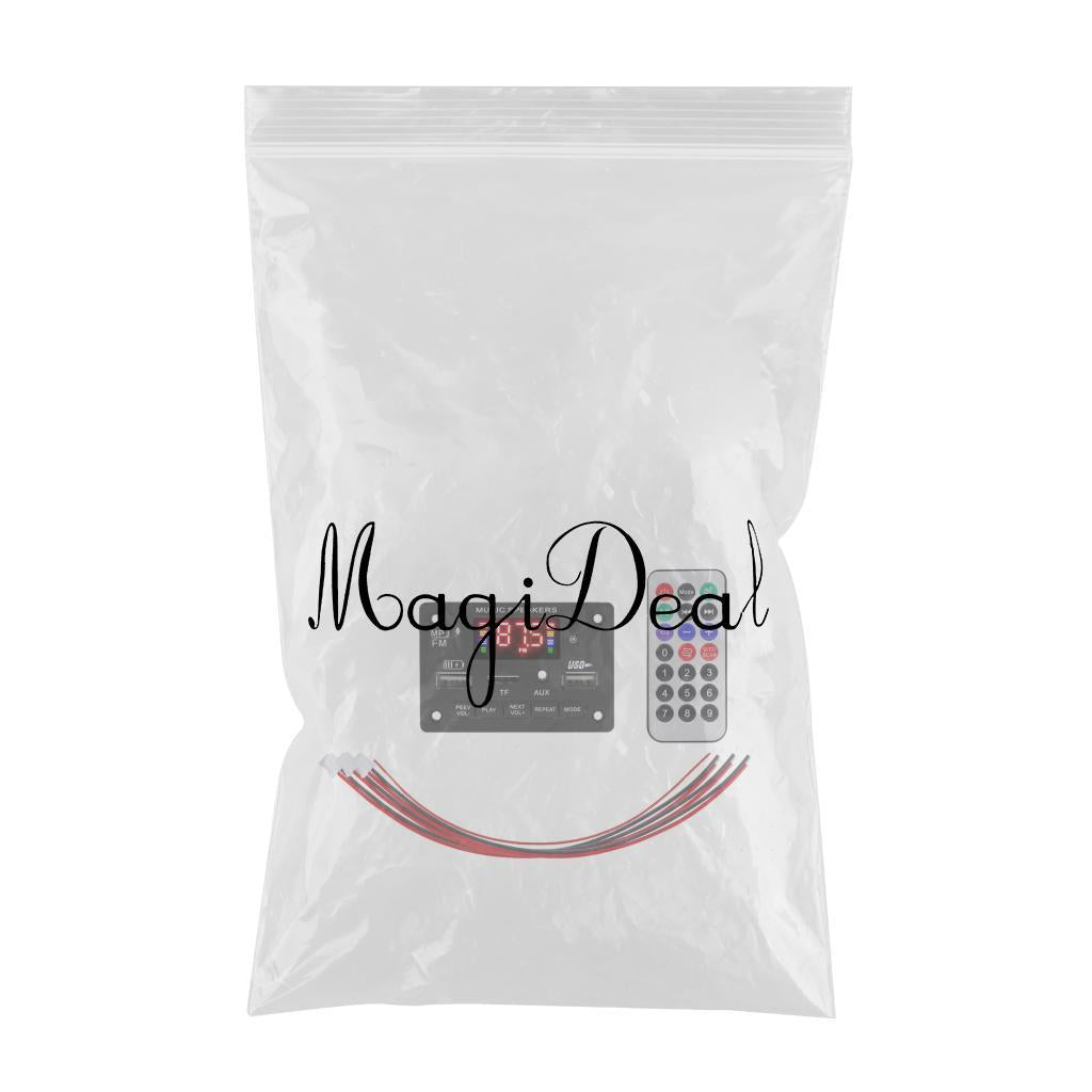 Car Bluetooth MP3 Player Decoder Board Remote Control 12V AUX for Speaker