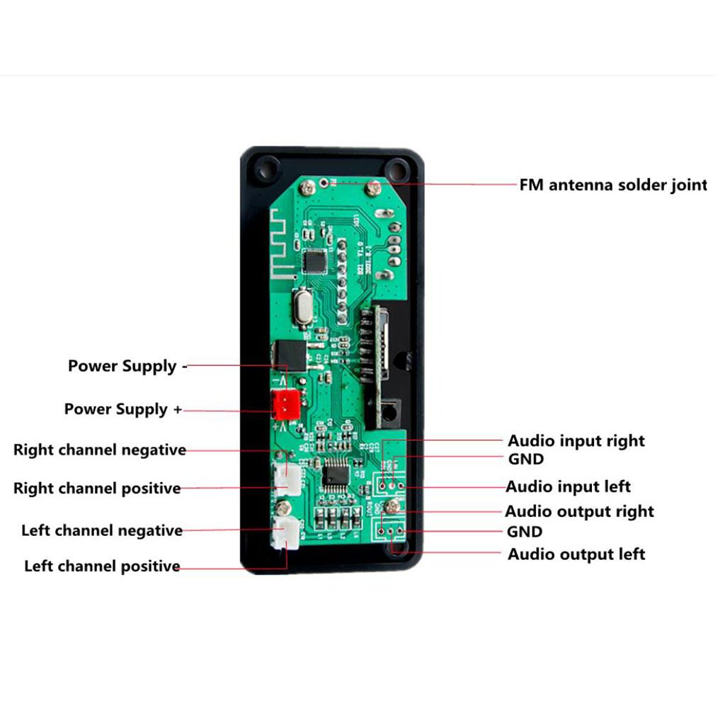 Bluetooth MP3 Decoder Board Stereo Audio Amplifier Auto Wireless for Speaker