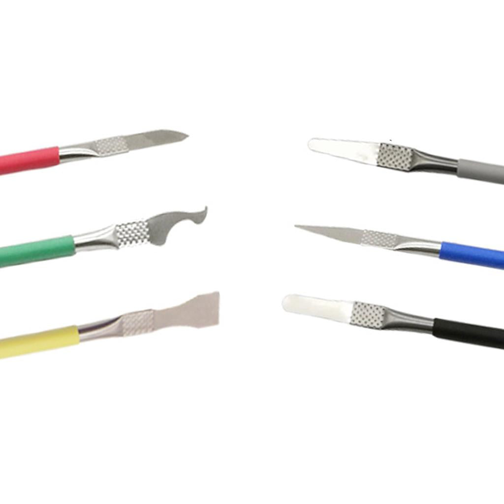 6 Pieces Chip Repair Thin Blade Remove Glue Maintenance for Mobile PC Laptop
