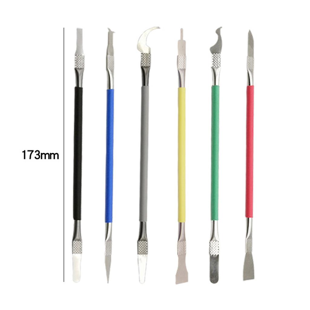 6 Pieces Chip Repair Thin Blade Remove Glue Maintenance for Mobile PC Laptop