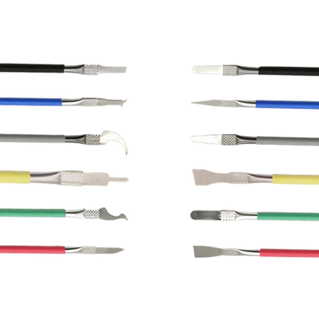 6 Pieces Chip Repair Thin Blade Remove Glue Maintenance for Mobile PC Laptop