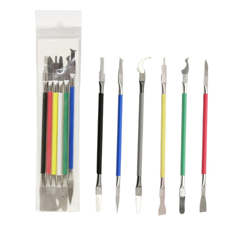 6 Pieces Chip Repair Thin Blade Remove Glue Maintenance for Mobile PC Laptop