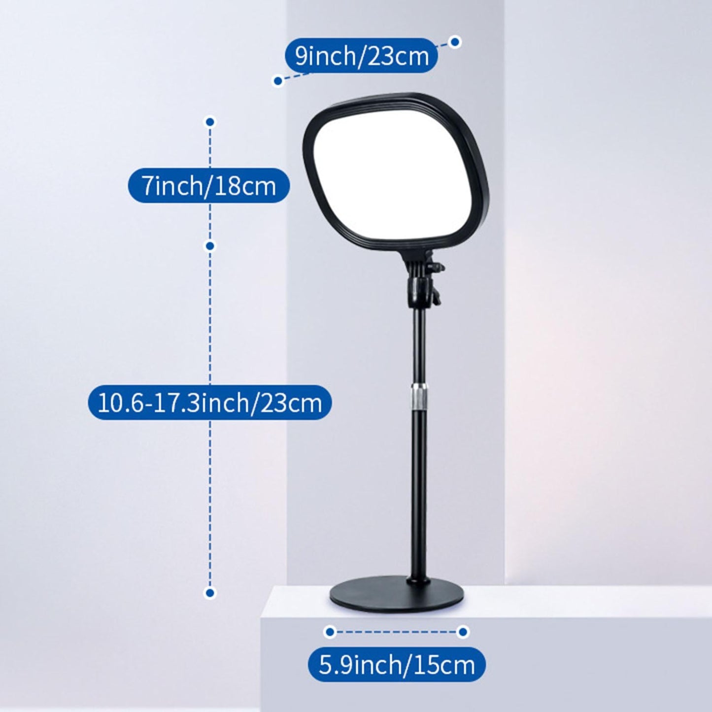 LED Fill Light Panel 1455Lux Dimmable for Live Broadcasting Smart Phones