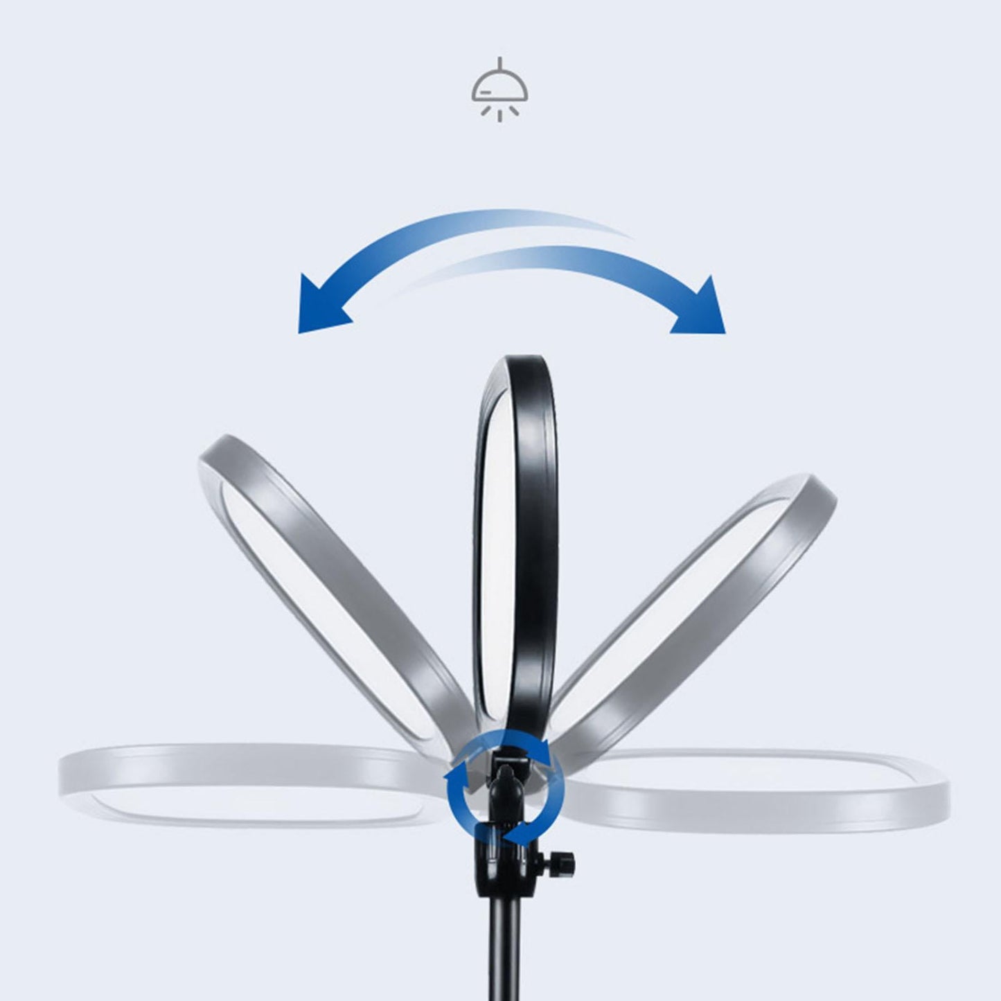 LED Fill Light Panel 1455Lux Dimmable for Live Broadcasting Smart Phones