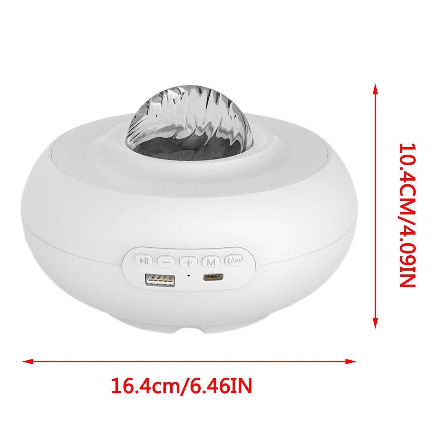 LED Starry Sky Projector 3D Bedroom Adjustable Ocean Star Home Theaters White