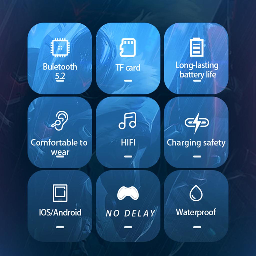 Hanging Neck Headphone BT 5.2 Transmission Waterproof for Swimming black