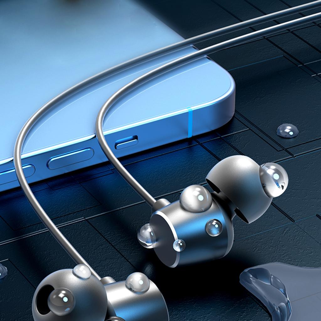 Hanging Neck Headphone BT 5.2 Transmission Waterproof for Swimming black