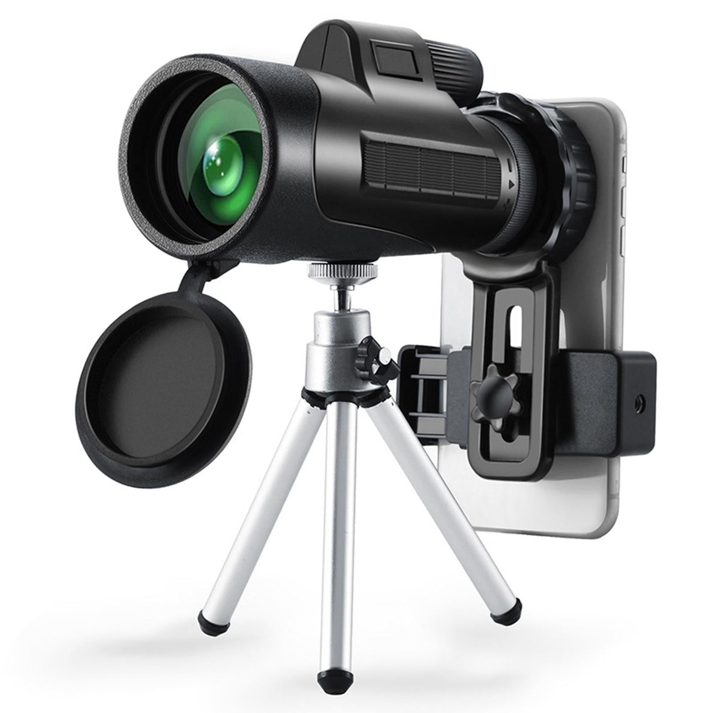 12x50 Monocular Telescope High Power Anti-Fog BAK4 Travelling Hunting Black