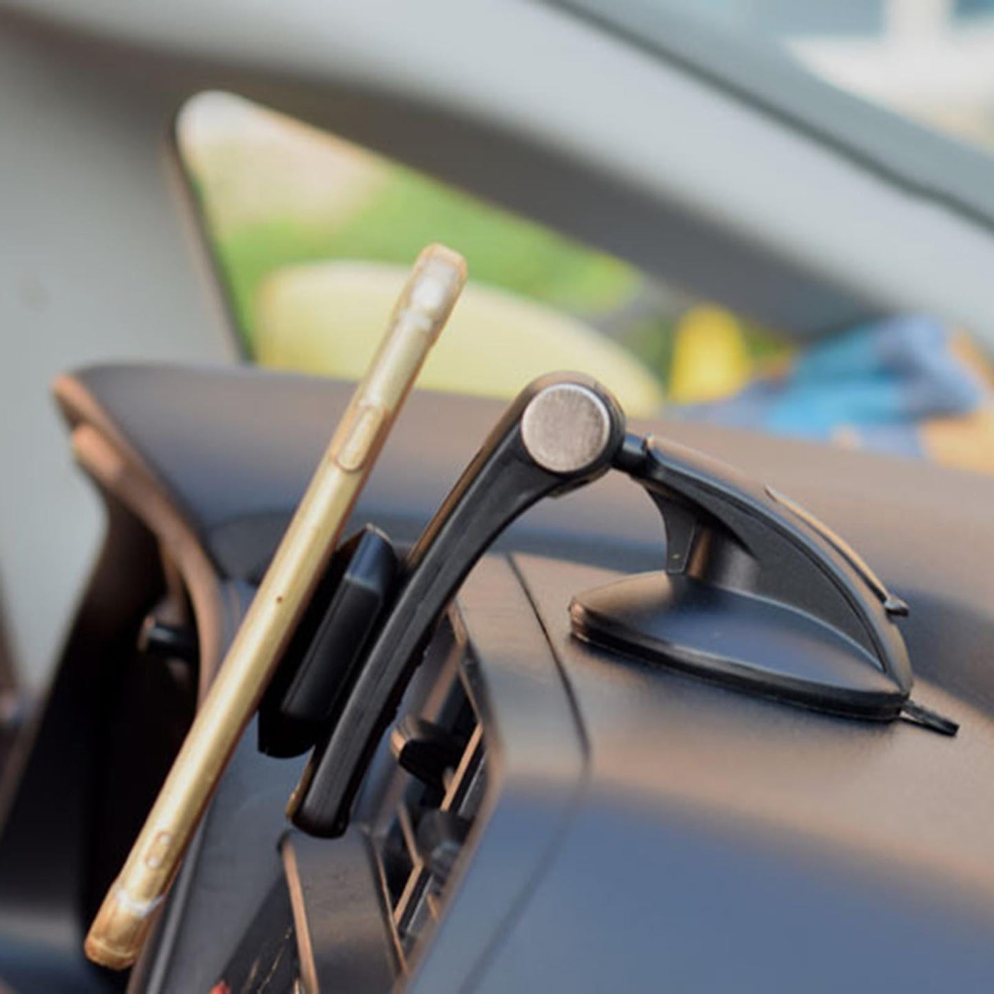 Magnetic Phone Car Mount Mini Tablets 360 Rotate Safe Driving Suction Green