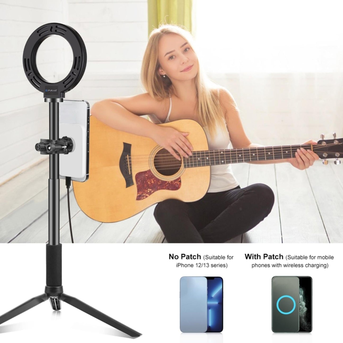 Wireless Car Charger Wireless Charging Air Vent Mount for Phone White