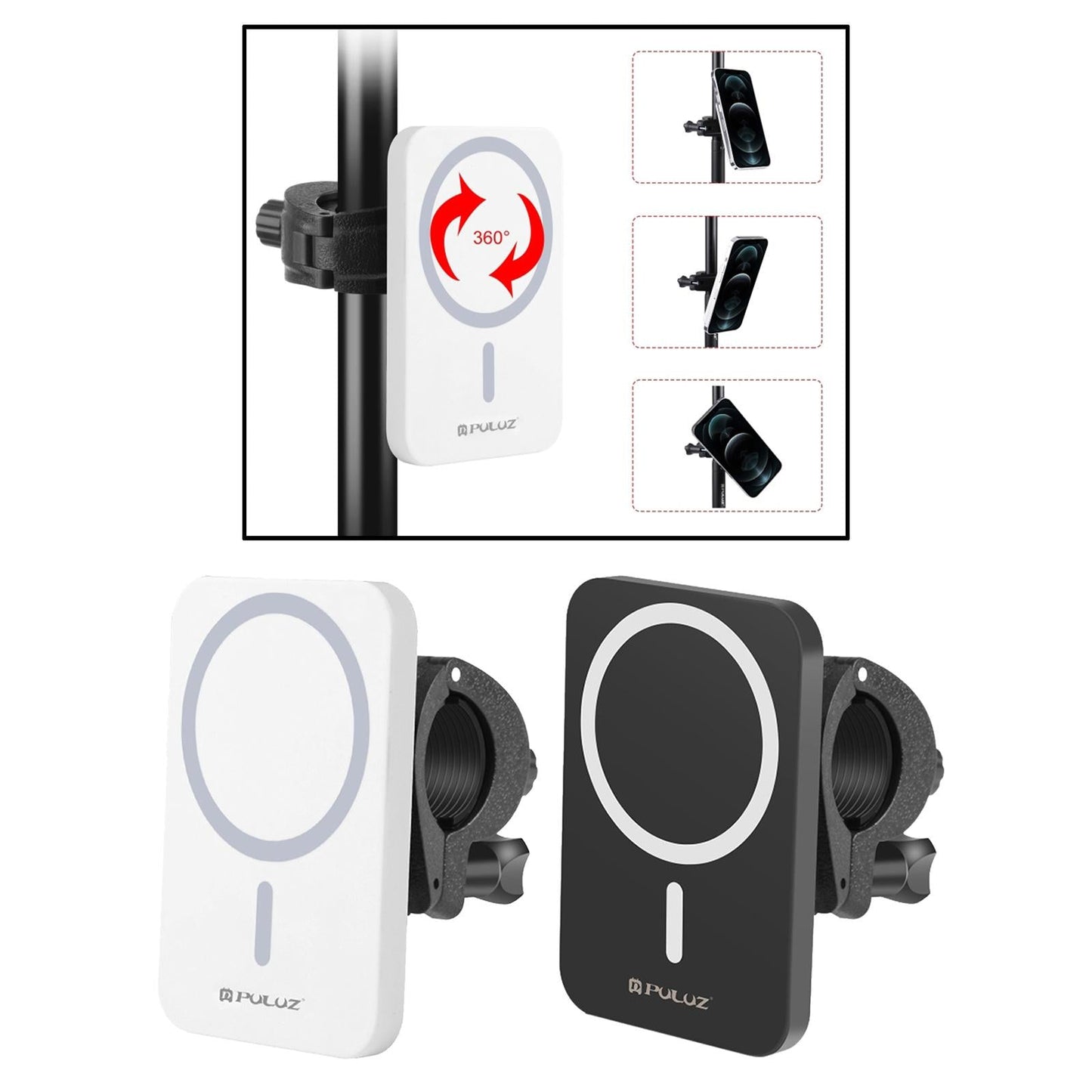 Wireless Car Charger Wireless Charging Air Vent Mount for Phone White