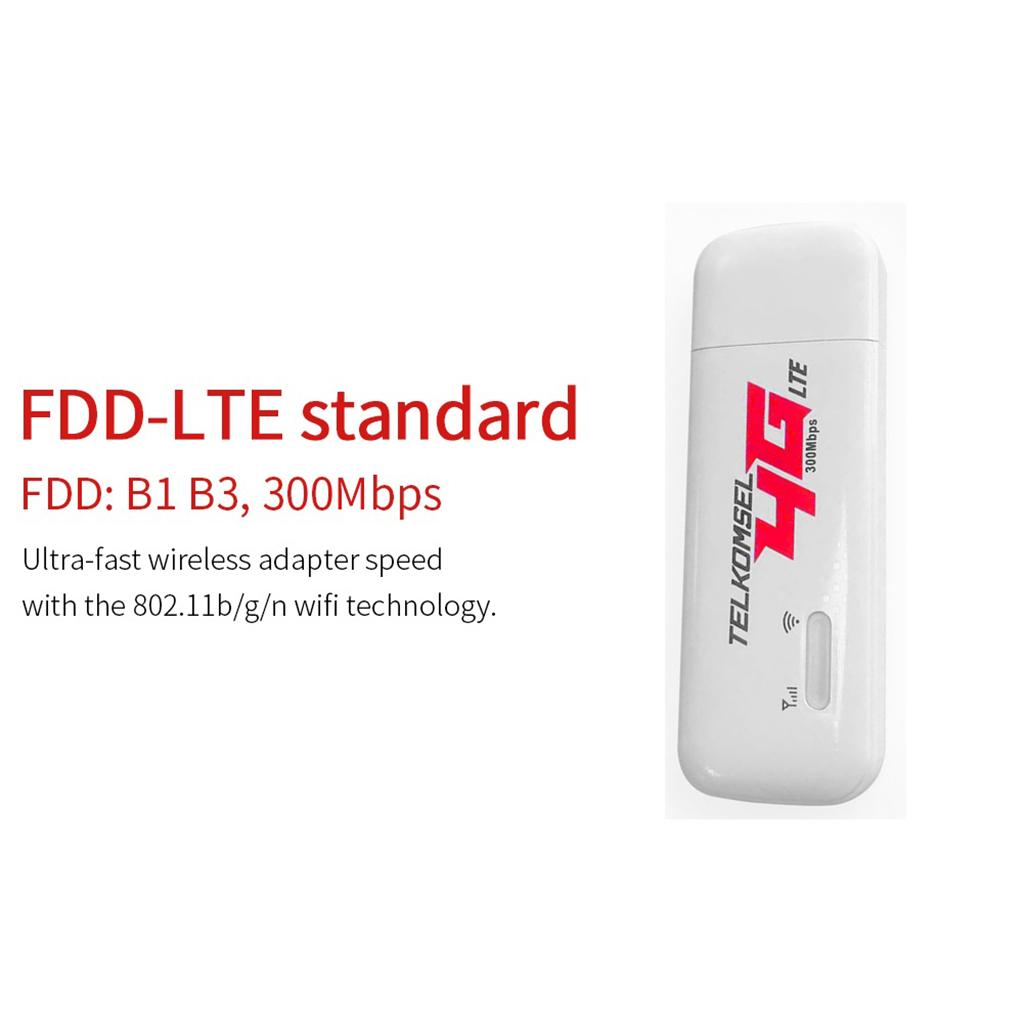 4G LTE USB Modem Dongle 300Mbps Mobile Broadband Unlocked for Desktop Laptop