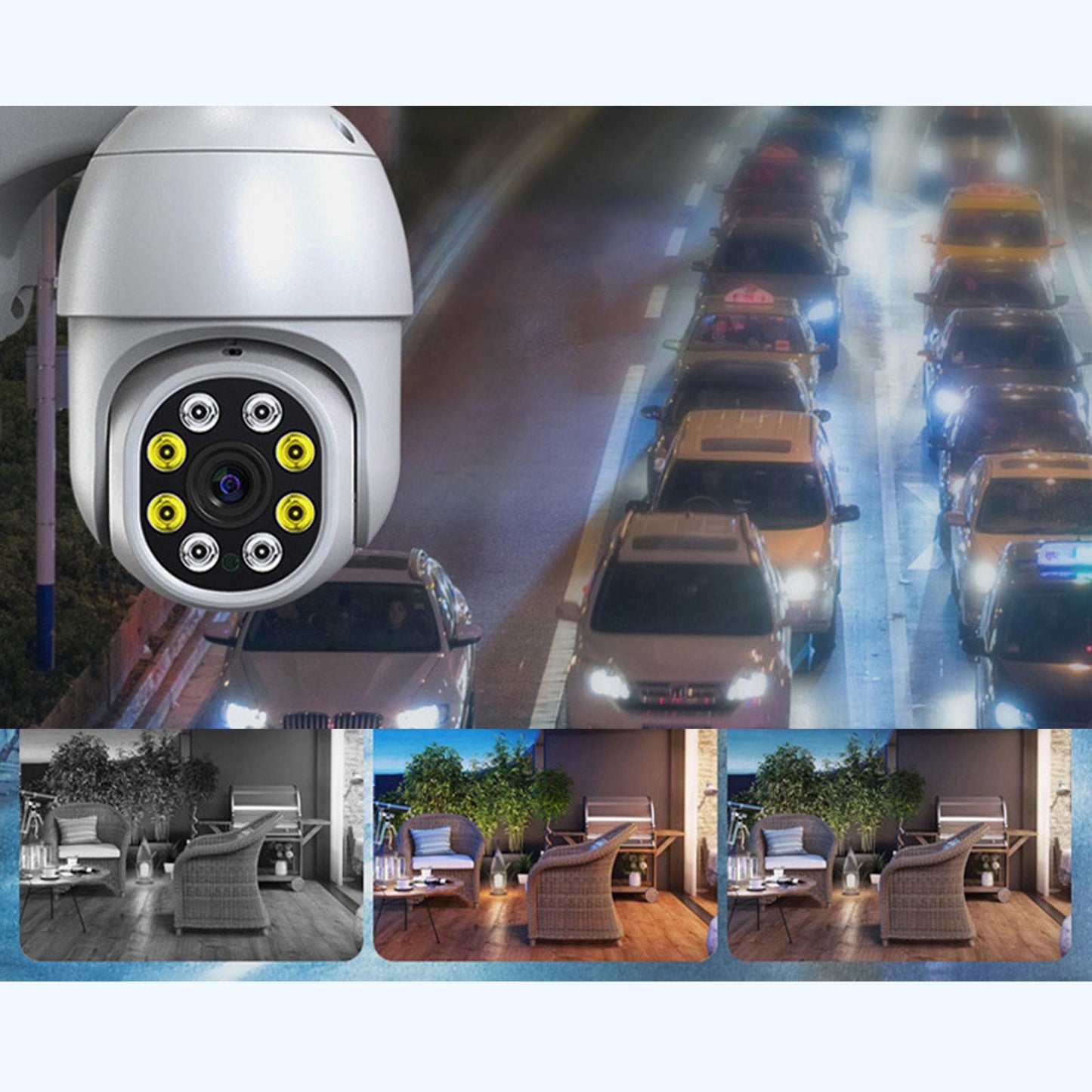 2MP WiFi IP Camera 1080P HD IP66 Waterproof for Home Use Warehouse Recording