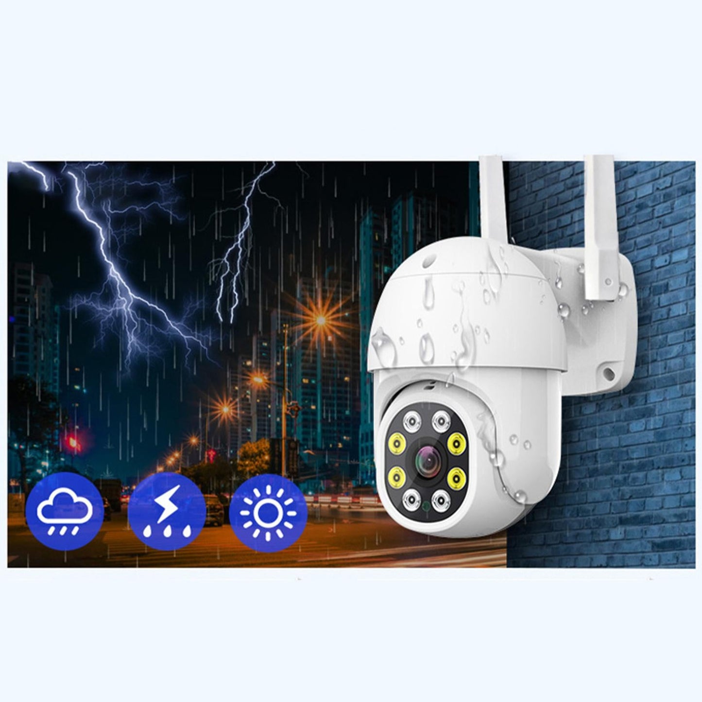 2MP WiFi IP Camera 1080P HD IP66 Waterproof for Home Use Warehouse Recording