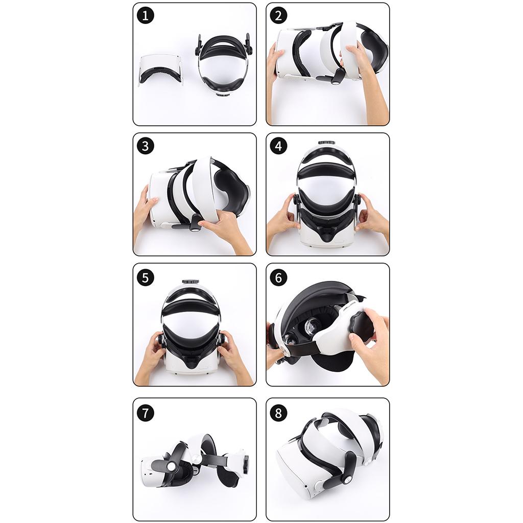 Adjustable Head Strap with Head Cushion Protective for Quest 2 Lightweight