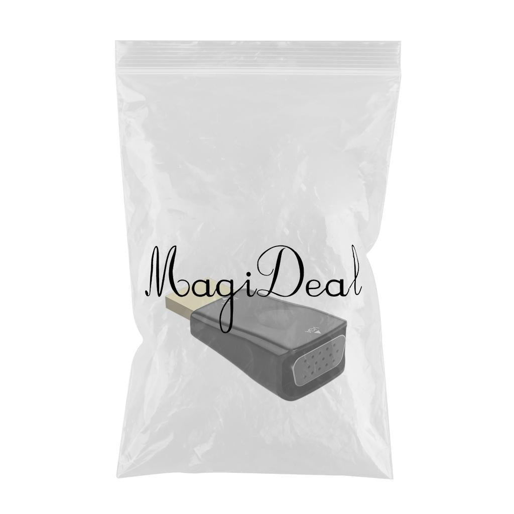 HDMI to VGA Male to Female Converter Video for Computer Black No Aux Cable