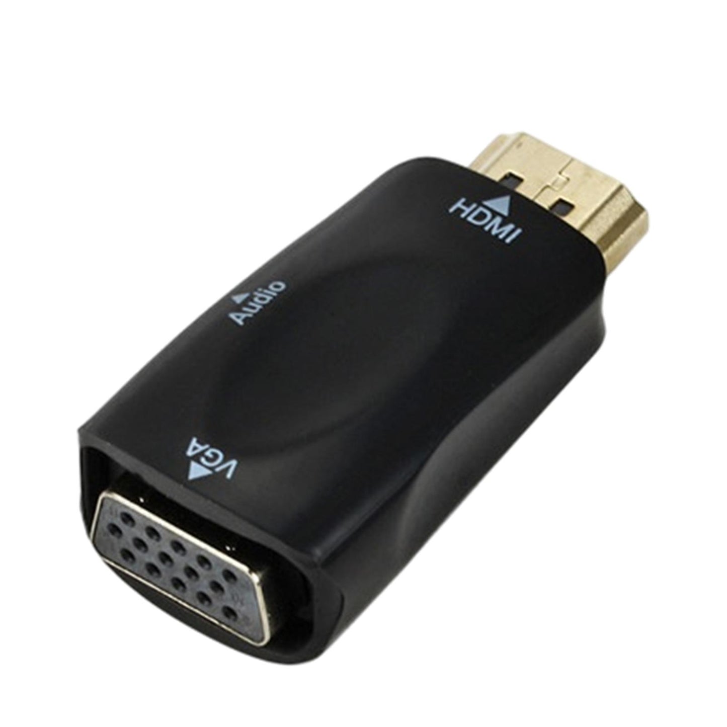 HDMI to VGA Male to Female Converter Video for Computer Black with Aux Cable