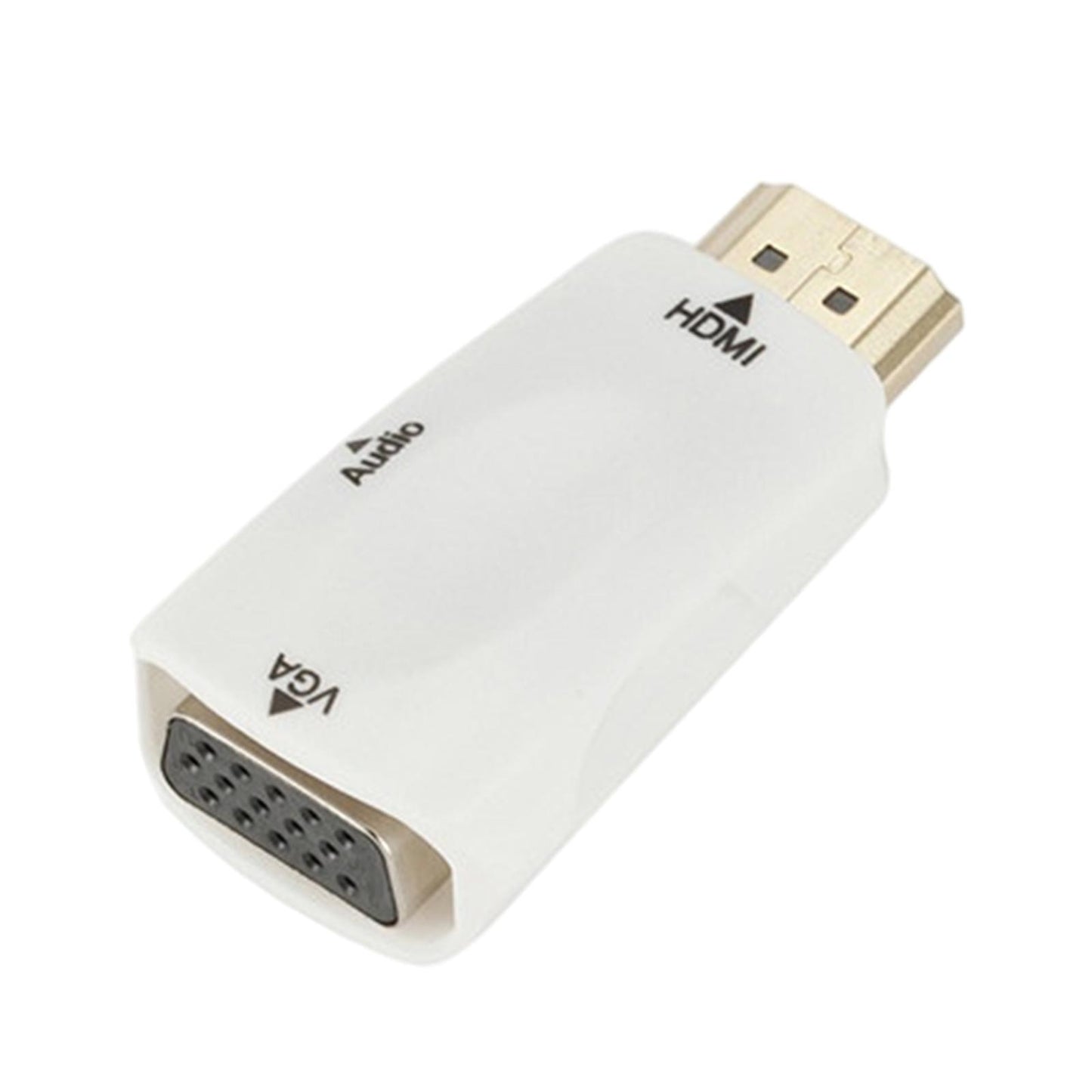 HDMI to VGA Male to Female Converter Video for Computer White with Aux Cable