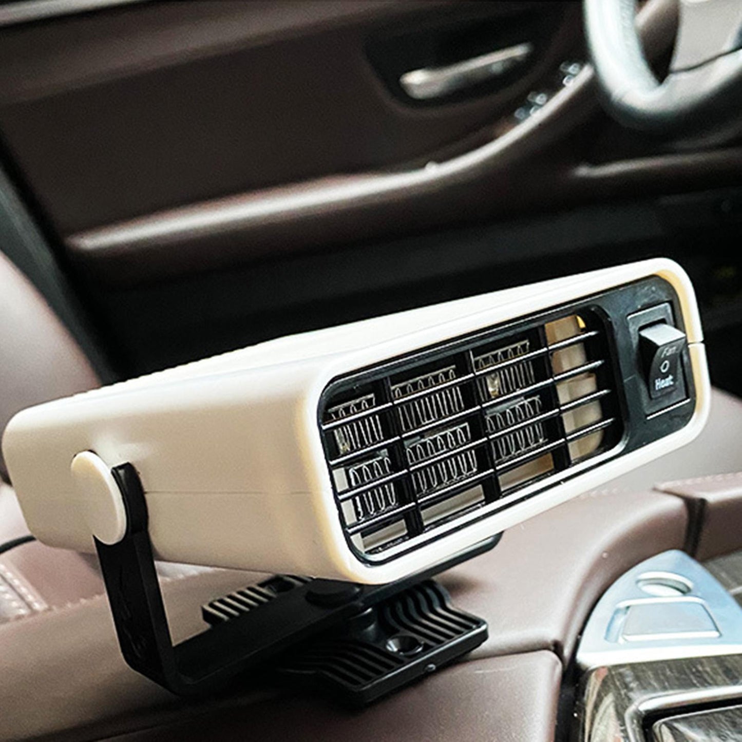 Car Heater Defroster Cooling Fan Auto Heater Fast Heating for Vehucle Winter 24V White