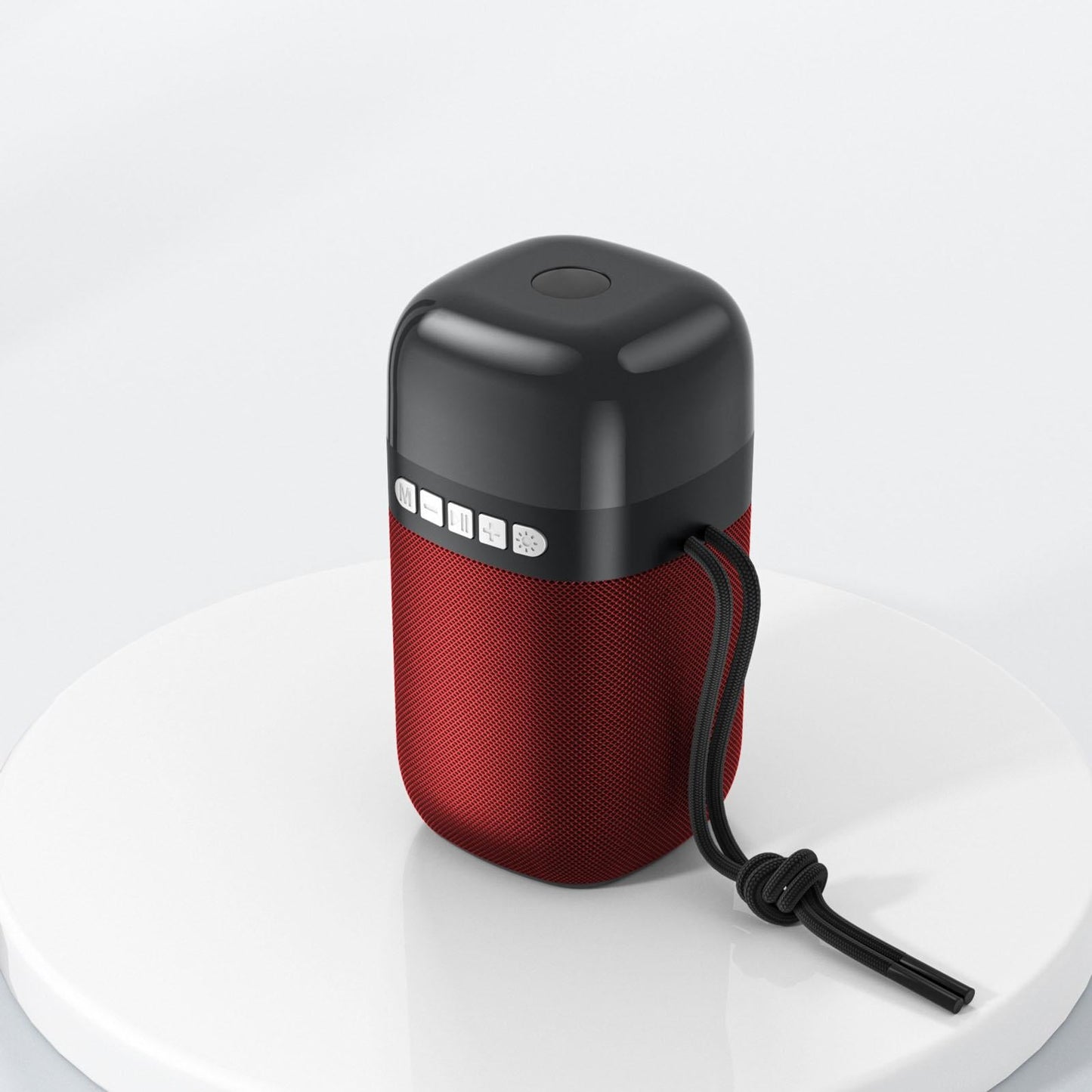 Outdoor Portable Speaker Bluetooth FM Cool Lights TF Card Red