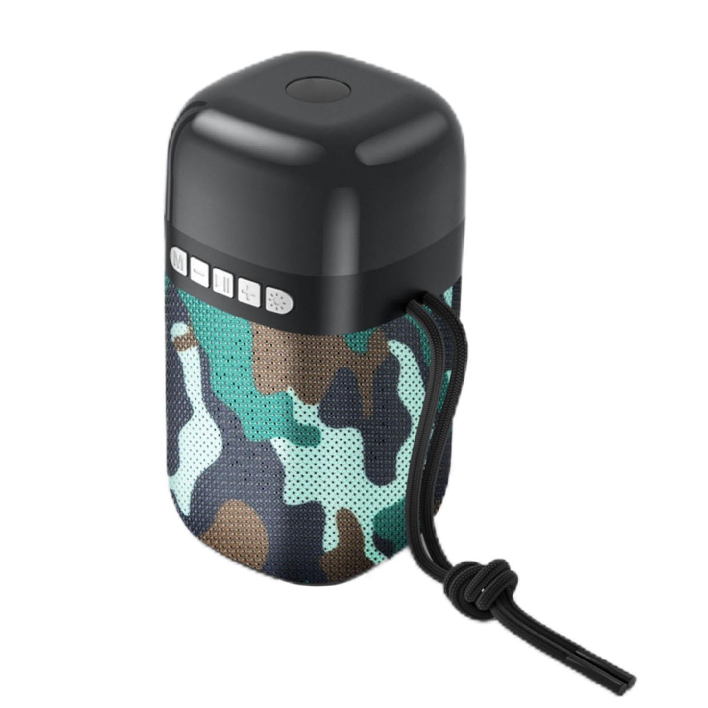 Outdoor Portable Speaker Bluetooth FM Cool Lights TF Card Camouflage Green