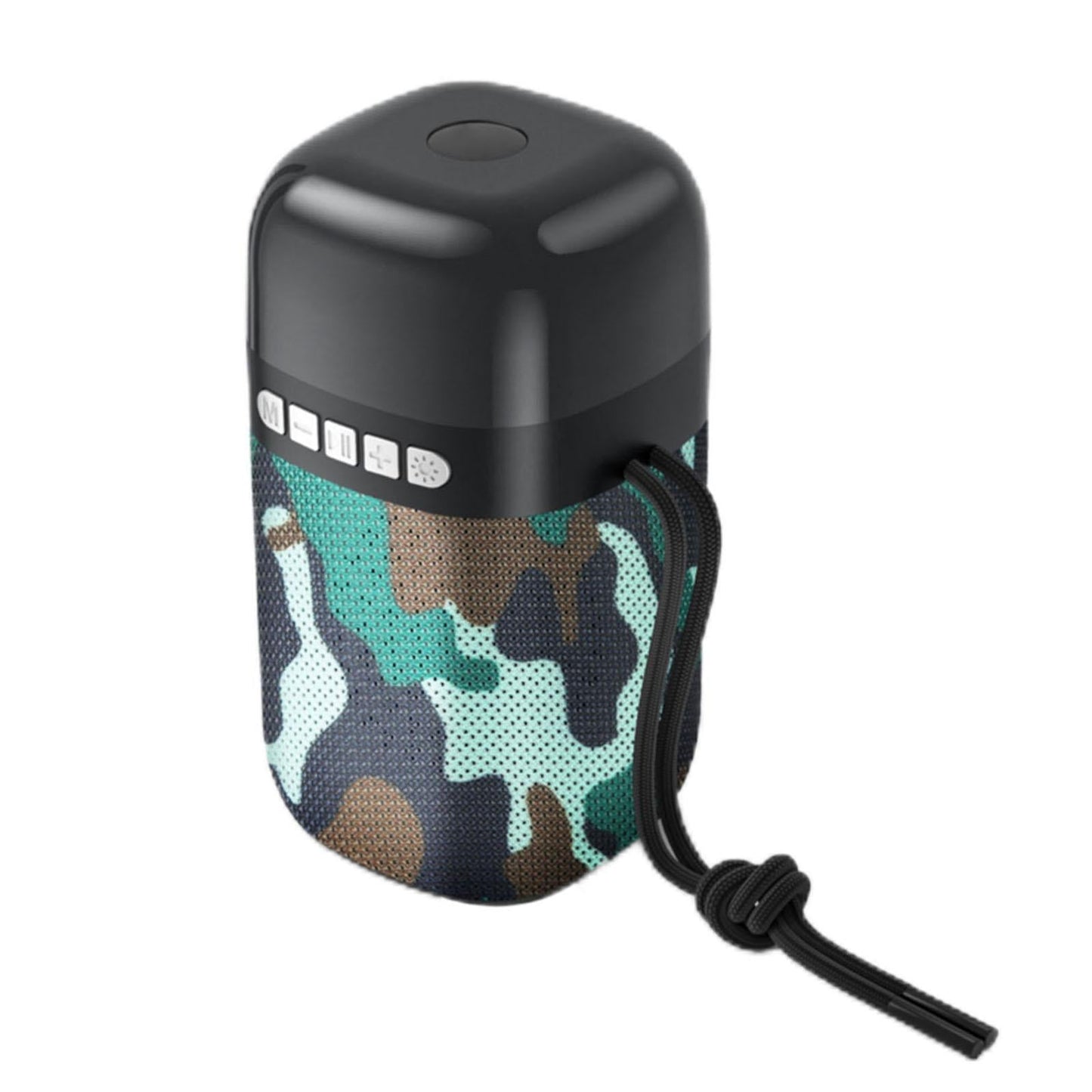 Outdoor Portable Speaker Bluetooth FM Cool Lights TF Card Camouflage Green