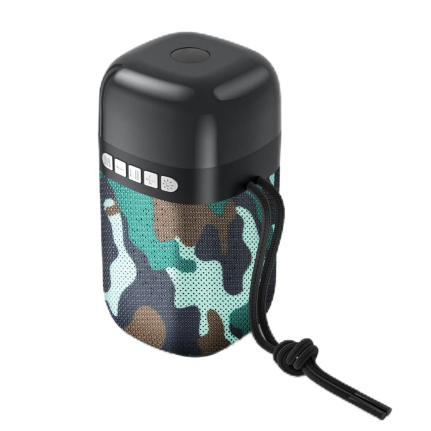 Outdoor Portable Speaker Bluetooth FM Cool Lights TF Card Camouflage Green