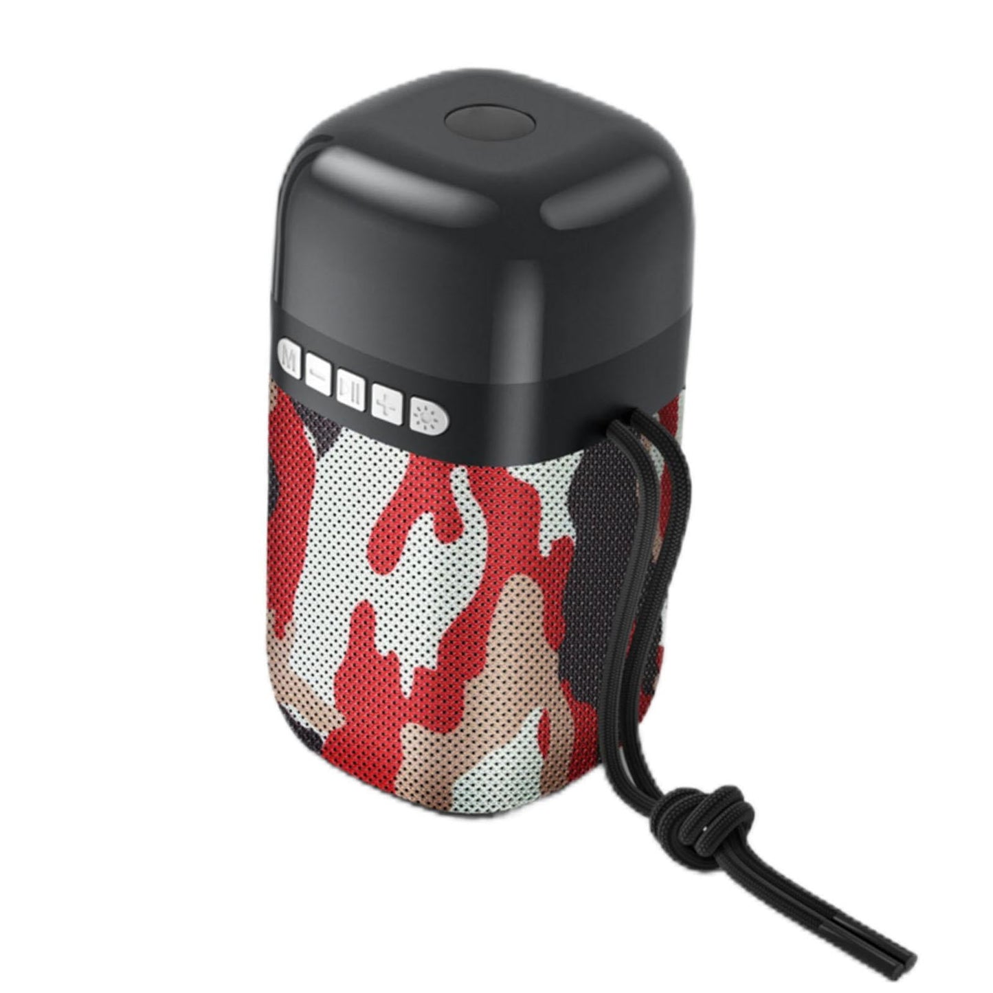 Outdoor Portable Speaker Bluetooth FM Cool Lights TF Card Camouflage Red