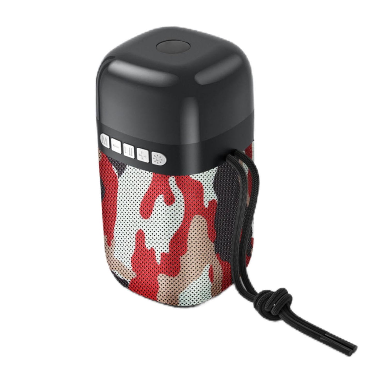 Outdoor Portable Speaker Bluetooth FM Cool Lights TF Card Camouflage Red