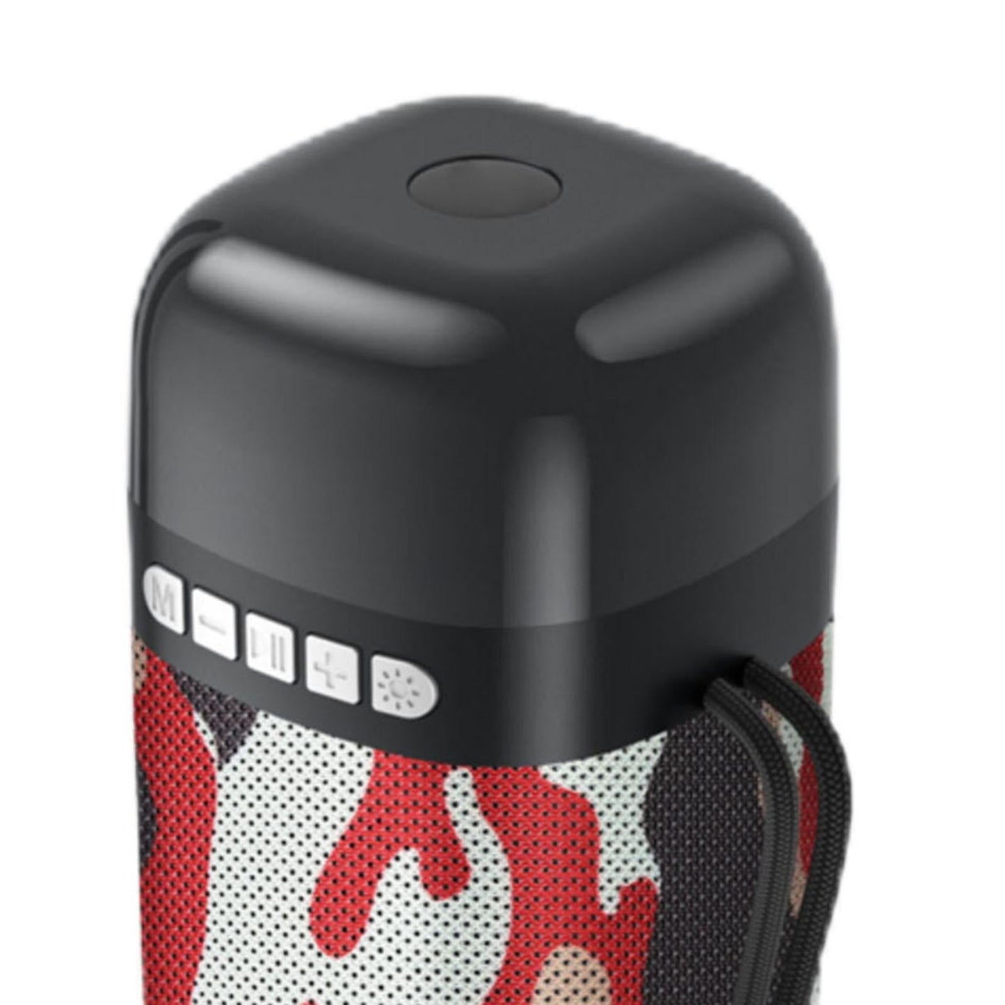 Outdoor Portable Speaker Bluetooth FM Cool Lights TF Card Camouflage Red