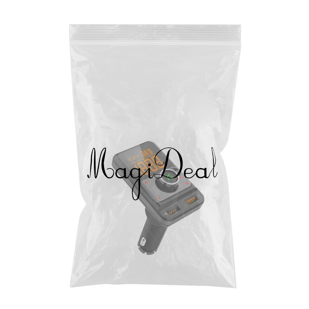 Bluetooth FM Transmitter Dual LED Display for Car Stereo Streaming Projector