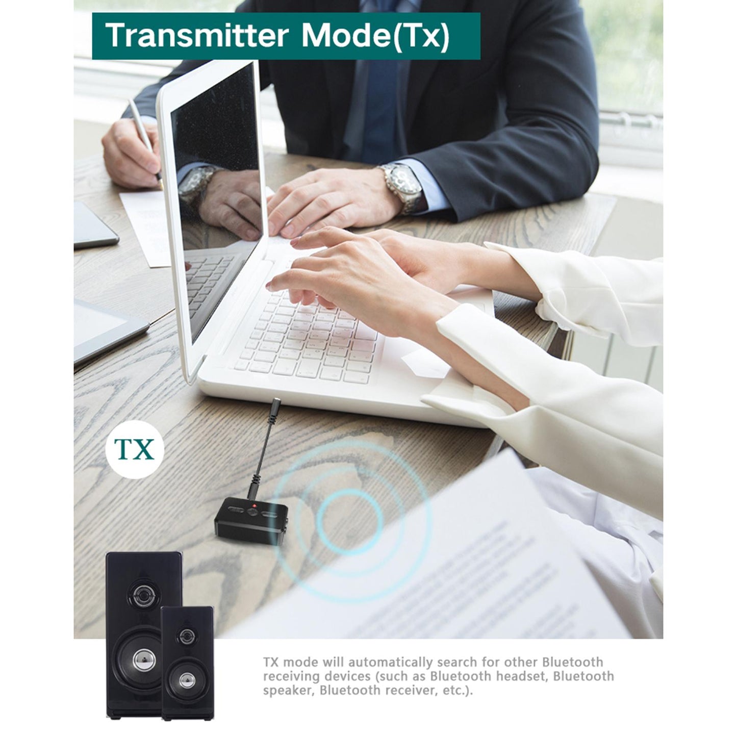 Bluetooth 5.0 Transmitter Receiver RCA RT01 for PC TV Home Stereo System
