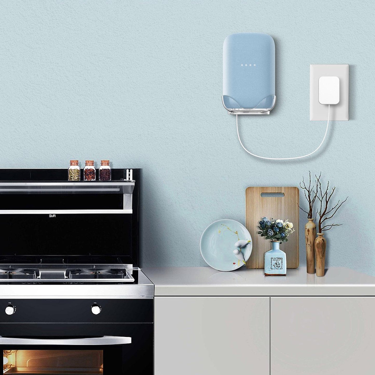 Speaker Desktop Stand Wall Mount Bracket Space-Saving Design for Nest Audio